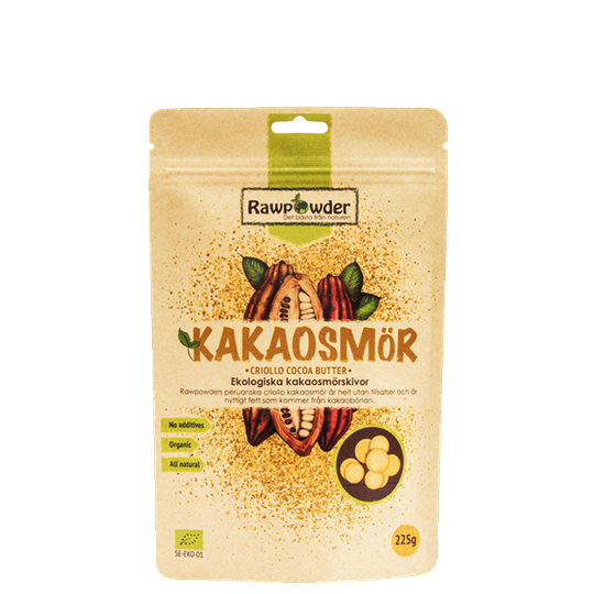 kakao smør, Økologisk Kakaosmør Plater, 225 g