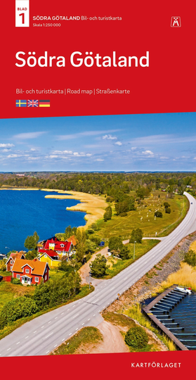 Södra Götaland Bil & Turistkarta Nr 1 : Skala 1:25