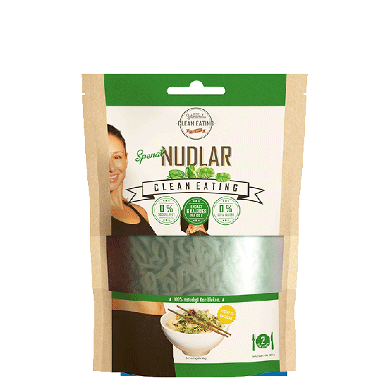 Clean Nudler Spinat, 300 g