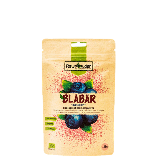 Blåbærpulver ØKO, 125 g