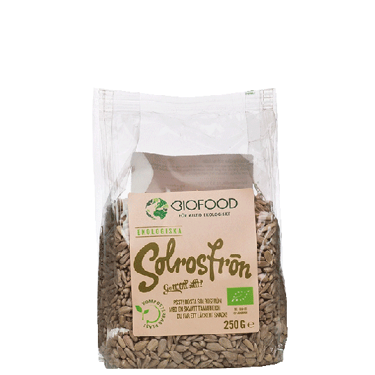 Økologisk Solroskärnor Hela, 300 gram