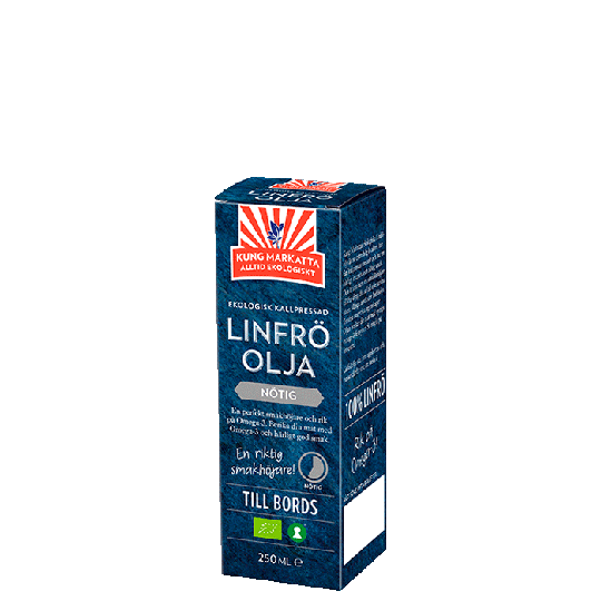 Linfrøolje kaldpresset ØKO, 250 ml