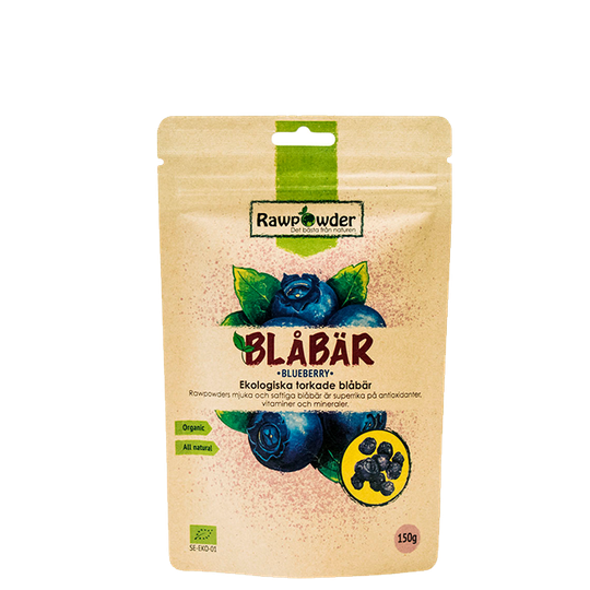 Tørkede Blåbær ØKO, 150 g