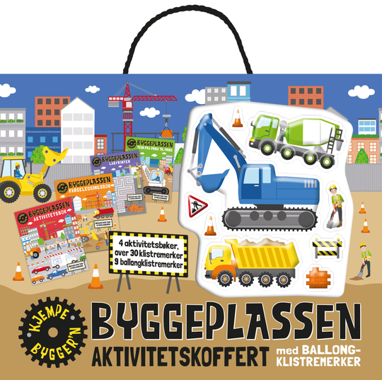 Byggeplassen. Aktivitetskoffert med ballongklistremerker